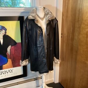 Kasper leather jacket lady size 3X